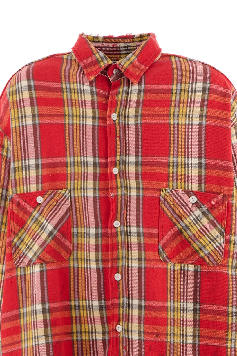 FLANNEL SHIRT/CHECK+YELLOW / RED/YEL