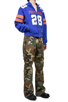 MILITARY CAMO BOOTSCUT WORK PANTS / CAMO