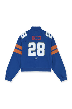 FOOTBALL JERSEY TRACK JACKET / WASHED BLU