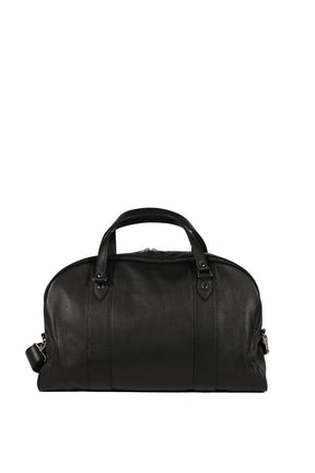 "D"BUCKLE VELT BOSTON BAG / BLK 