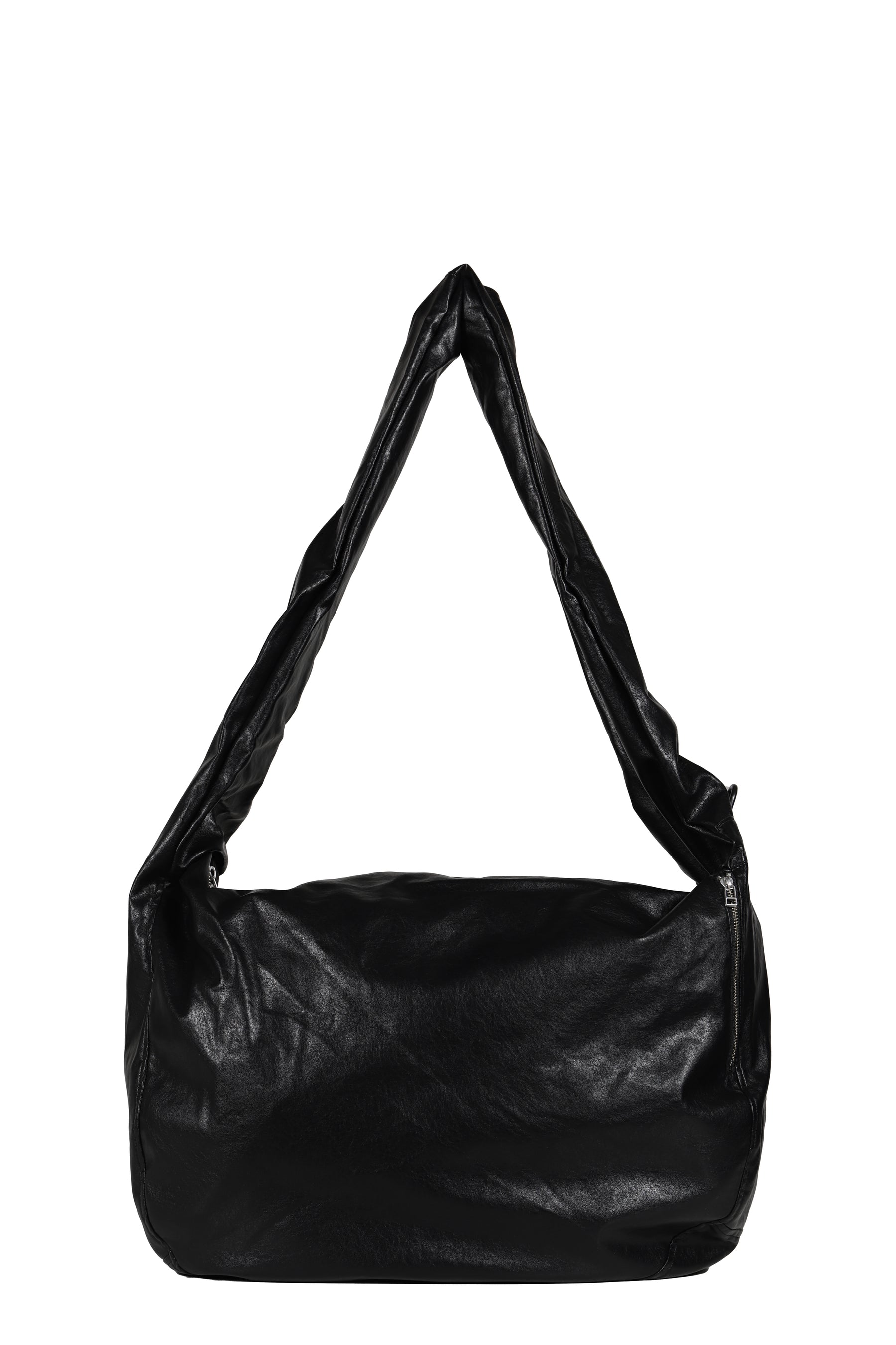 FAUX LEATHER WAVE BAG / BLACK 