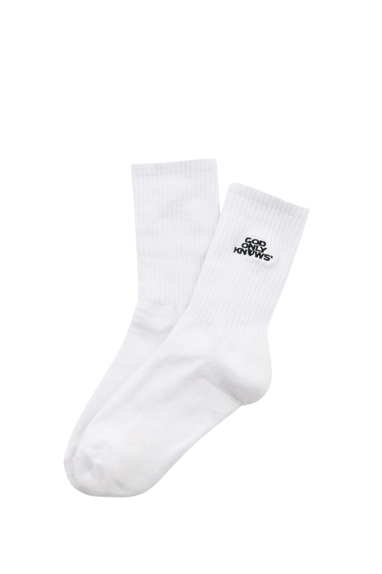 SIGNATURE LOGO RIB SOCKS / WHT
