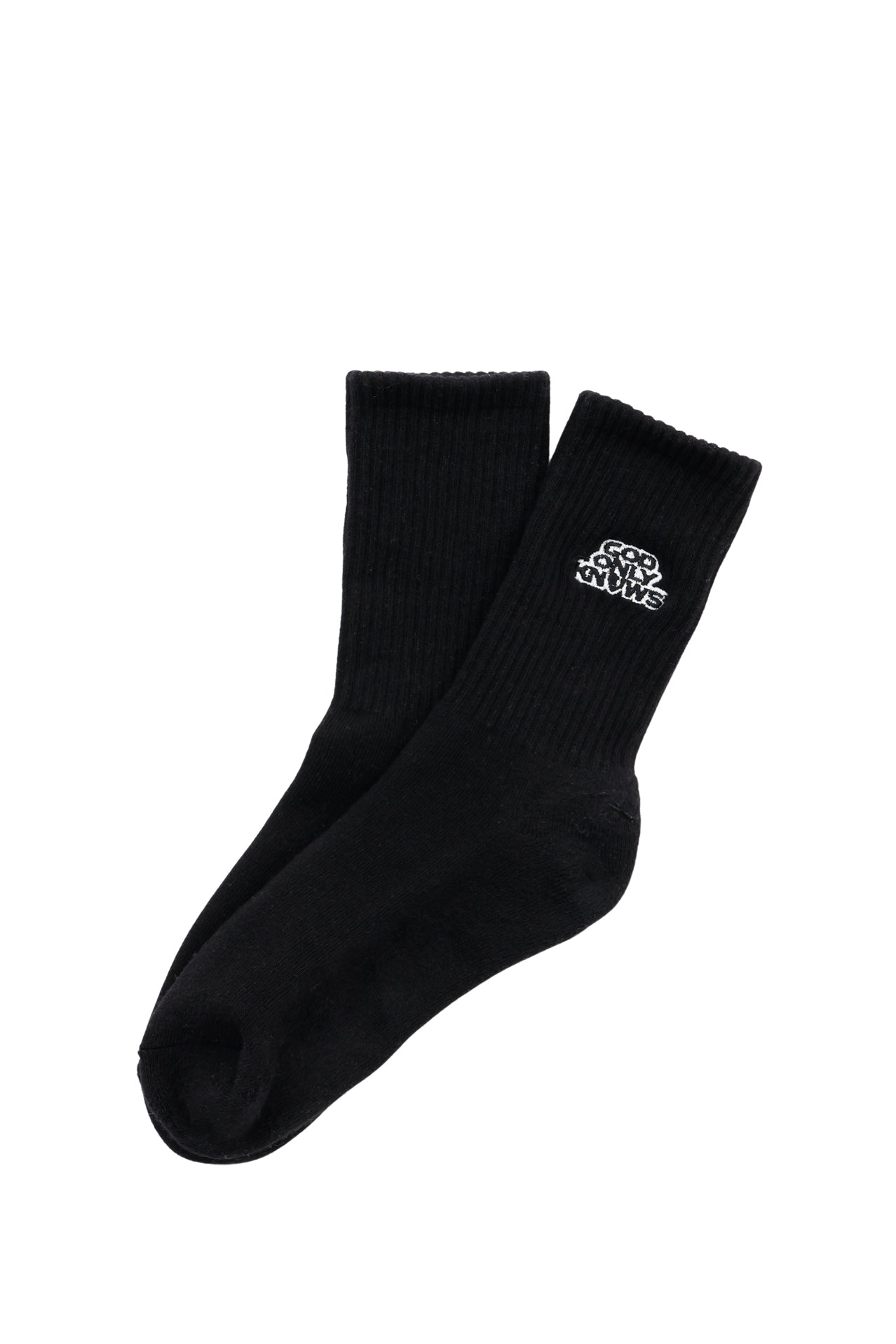 SIGNATURE LOGO RIB SOCKS / BLK