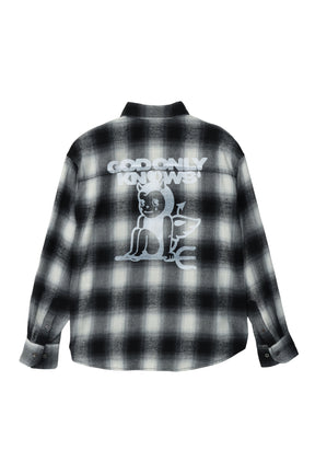 DEVIL FLANNEL SHIRT / BLK