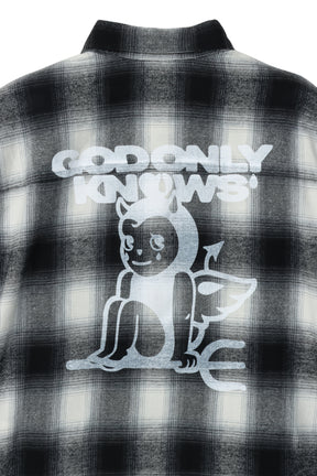 DEVIL FLANNEL SHIRT / BLK