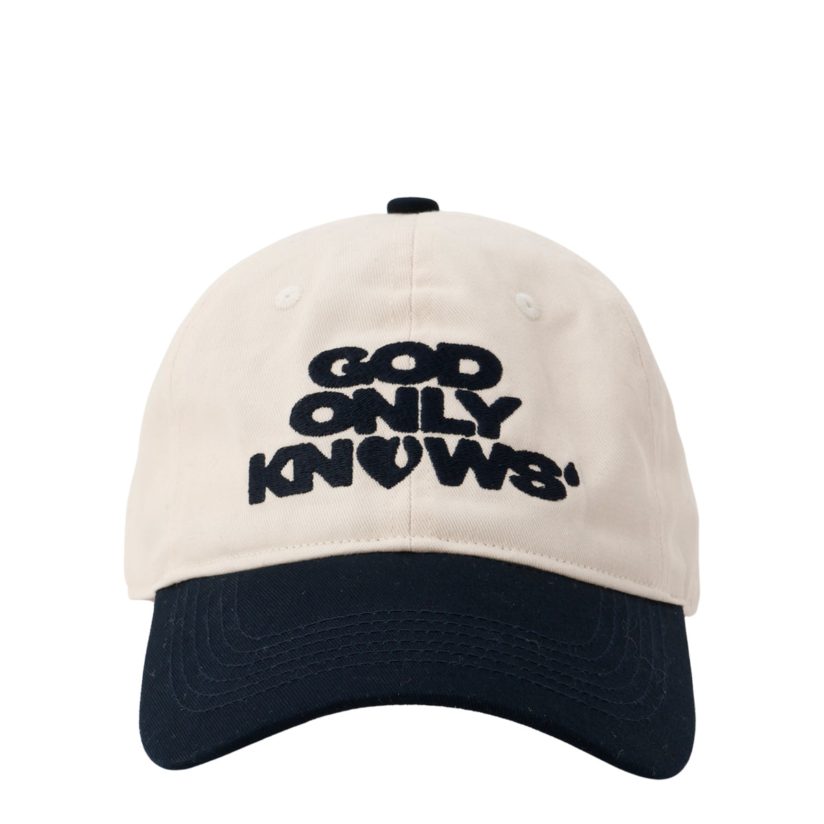 GOD ONLY KNOWS キャップ ベージュ/ネイビー SIGNATURE LOGO CAP – GOD ONLY KNOWS