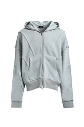 FADE ZIP UP HOODIE / GRY