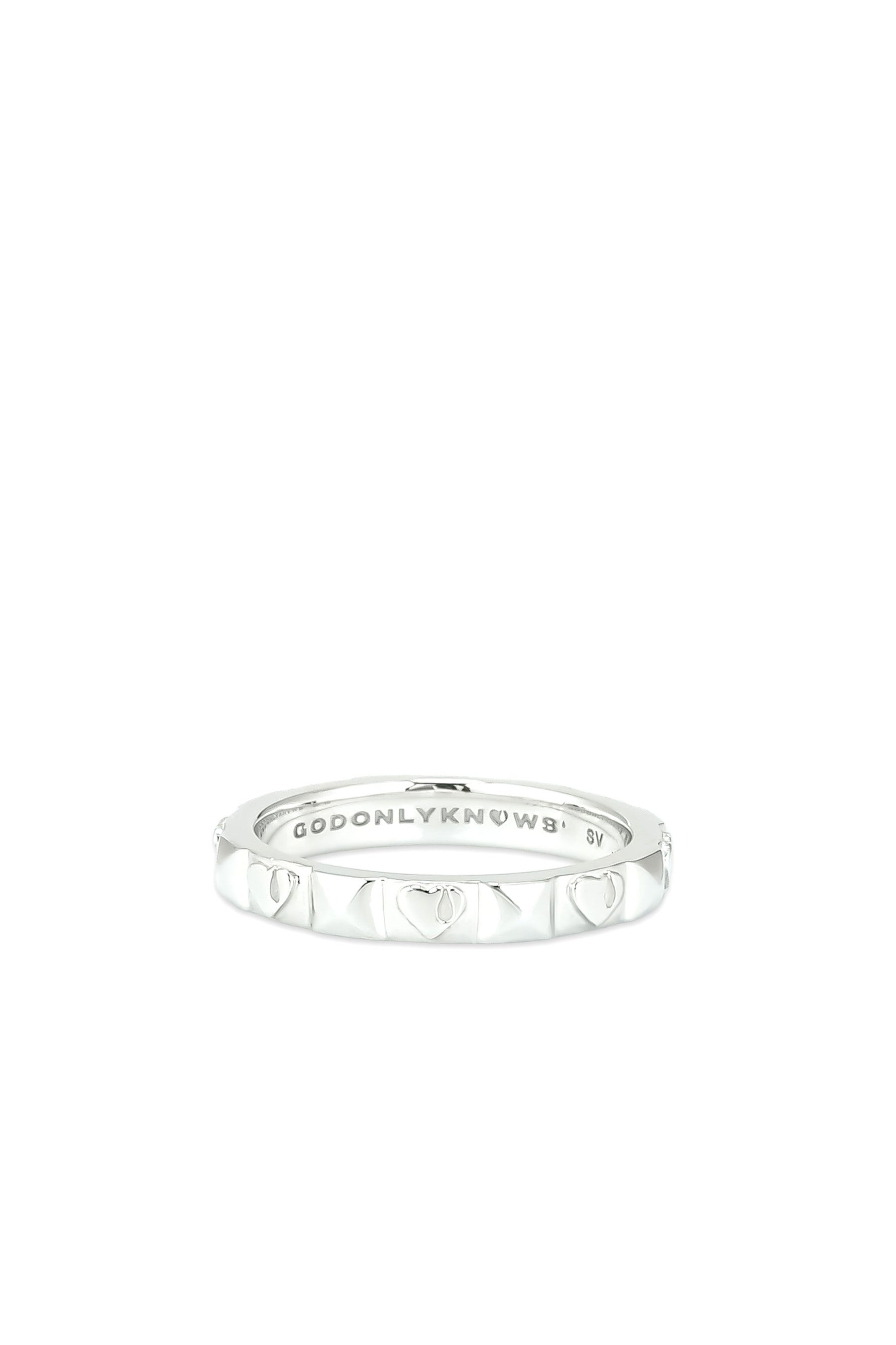 HEART STUDS RING / SIL