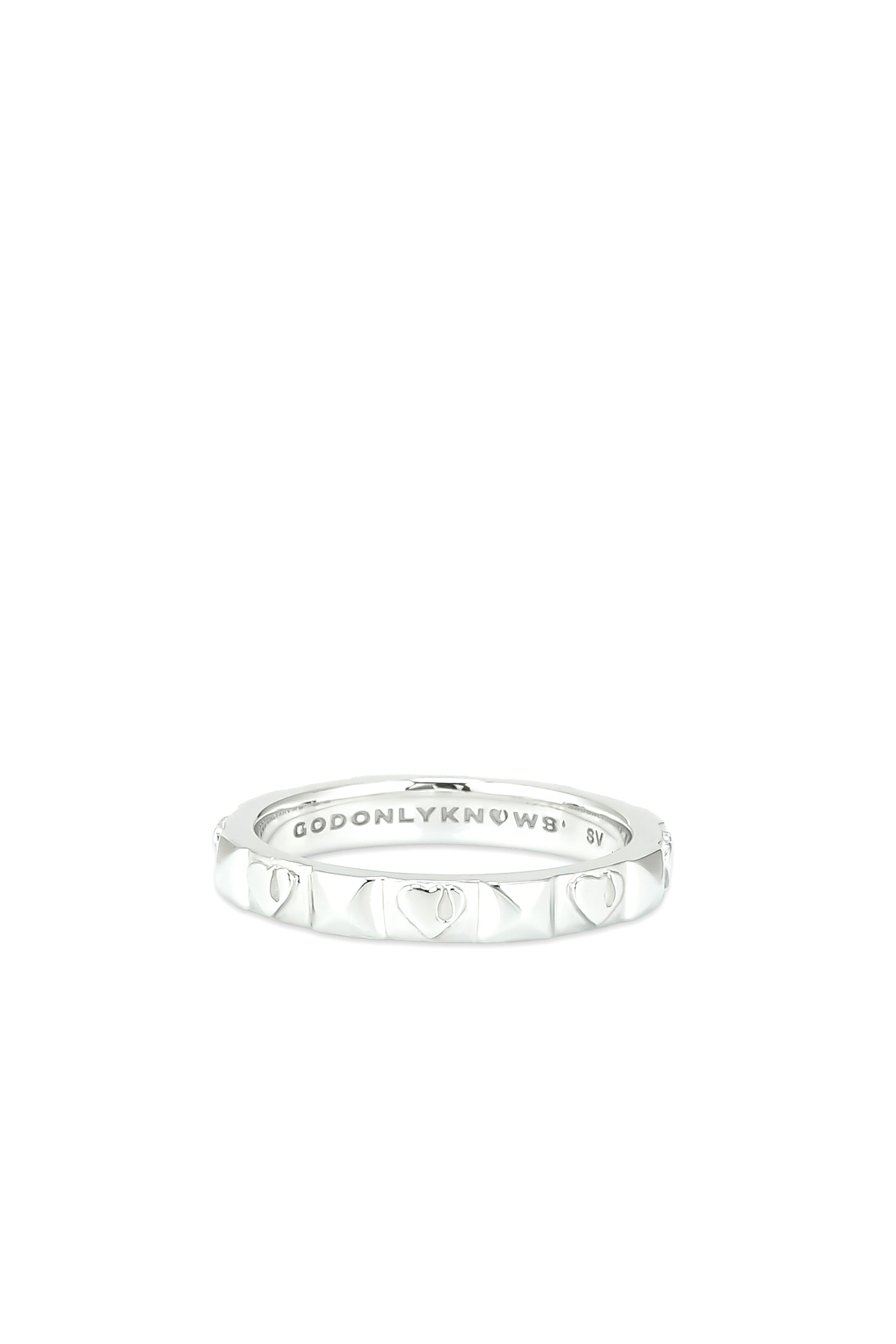 HEART STUDS RING / SIL