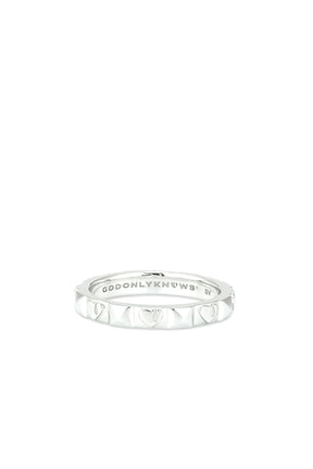 HEART STUDS RING / SIL