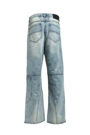 FADE BIKER DENIM PANTS / IND 