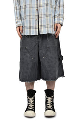 PAISLEY CARPENTER SHORTS / BLK