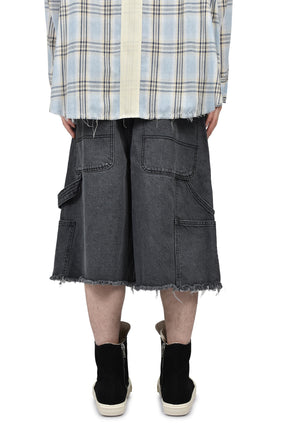 PAISLEY CARPENTER SHORTS / BLK
