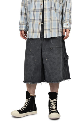 PAISLEY CARPENTER SHORTS / BLK