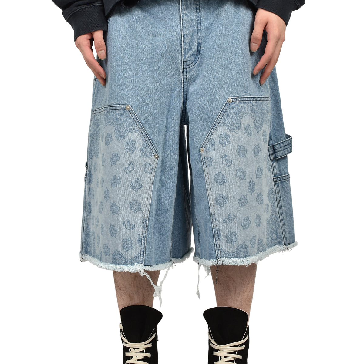 JUN/NAKAYAMA ジュンナカヤマ SS26 PAISLEY CARPENTER SHORTS / IND