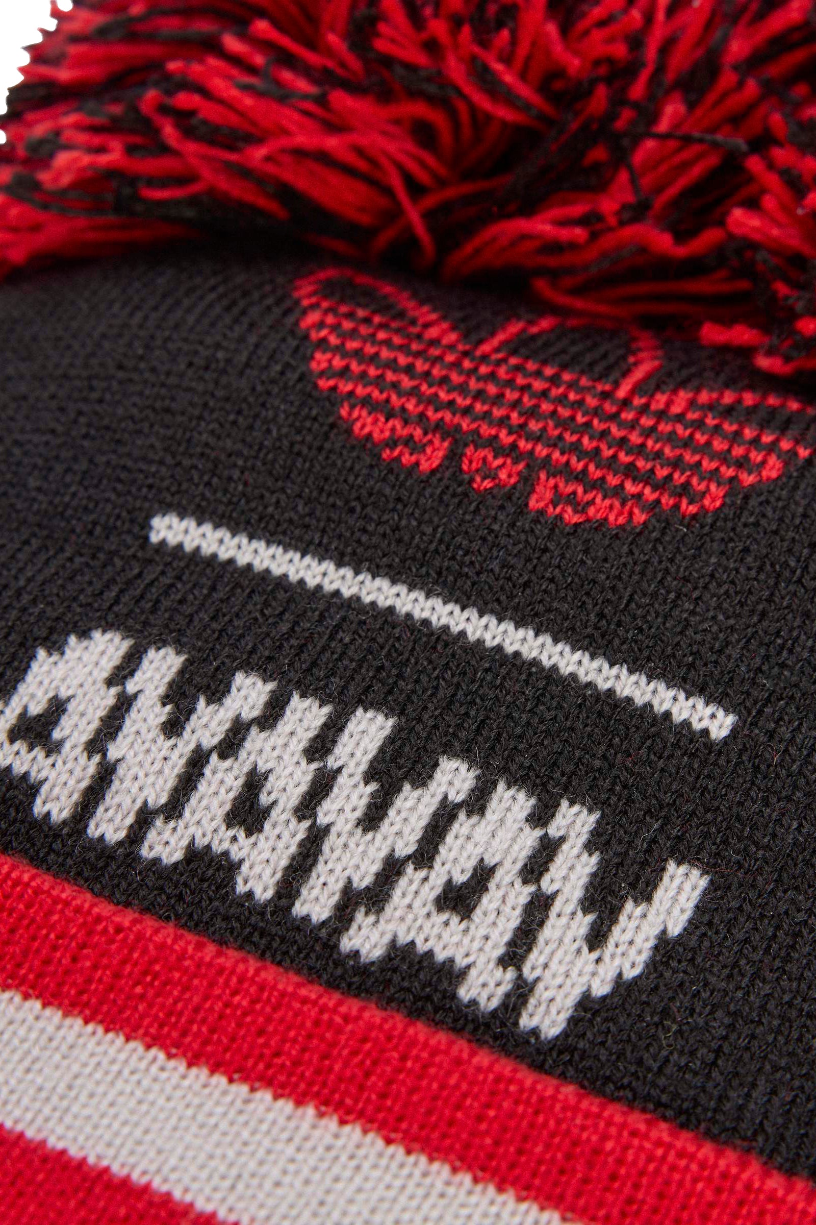 POM POM BEANIE / BLK BETTERSCARLET 
