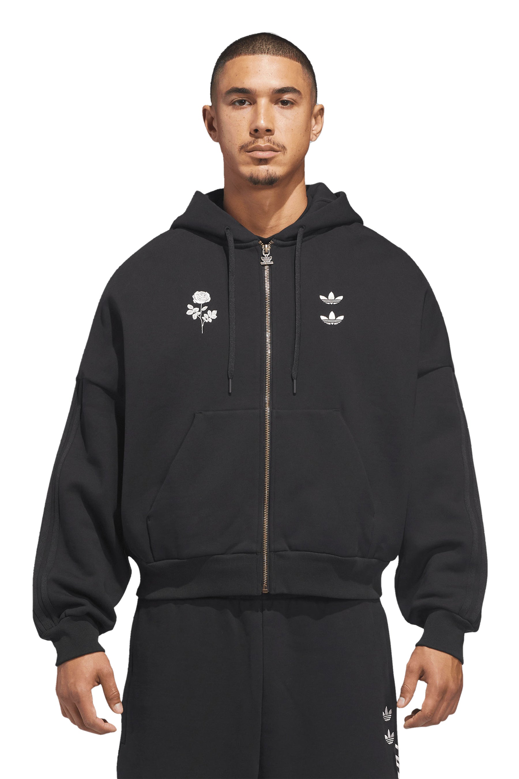 HEAVY WEIGHT ZIP HOODY / BLK