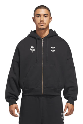 HEAVY WEIGHT ZIP HOODY / BLK
