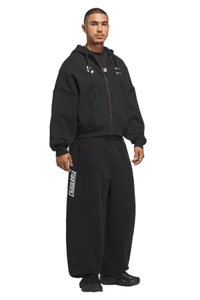 HEAVY WEIGHT ZIP HOODY / BLK