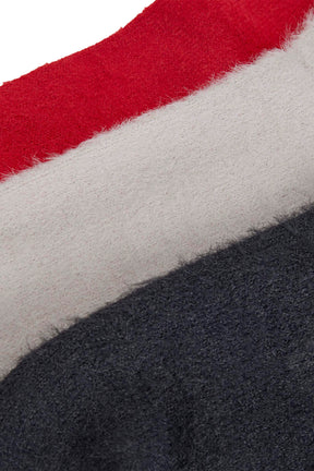 AV FUZZY SOCKS / OFFWHT BLK BETTERSCARLET