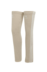 KNEE LEG WARMERS / CLEAR BRW/WHT