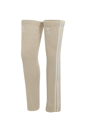 KNEE LEG WARMERS / CLEAR BRW/WHT