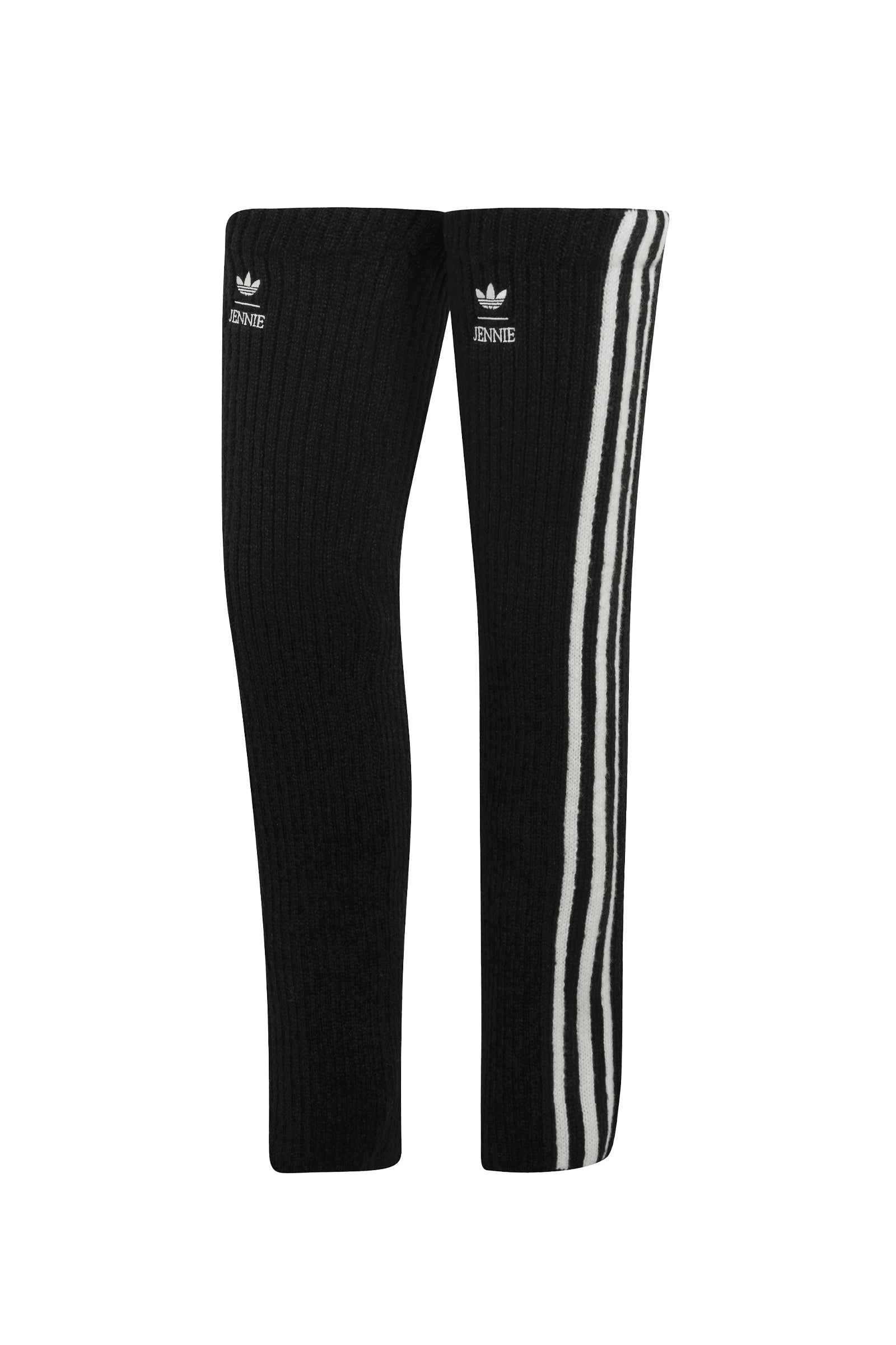 KNEE LEG WARMERS / BLK/WHT