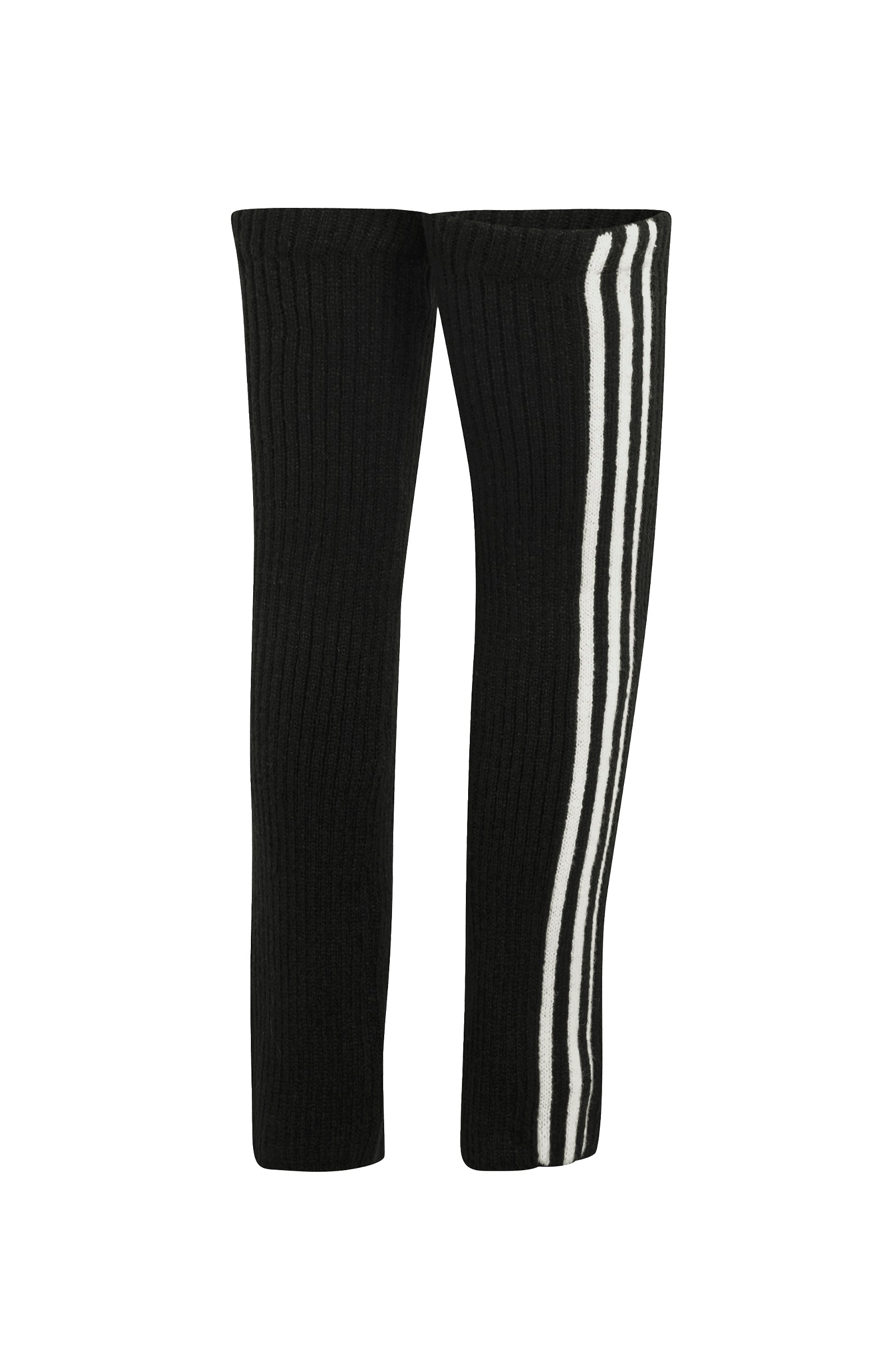 KNEE LEG WARMERS / BLK/WHT