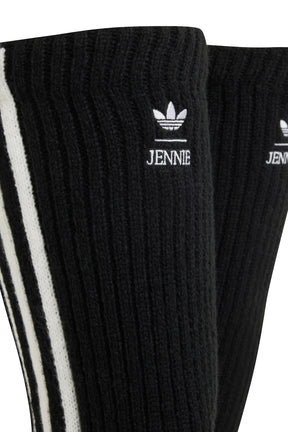 KNEE LEG WARMERS / BLK/WHT