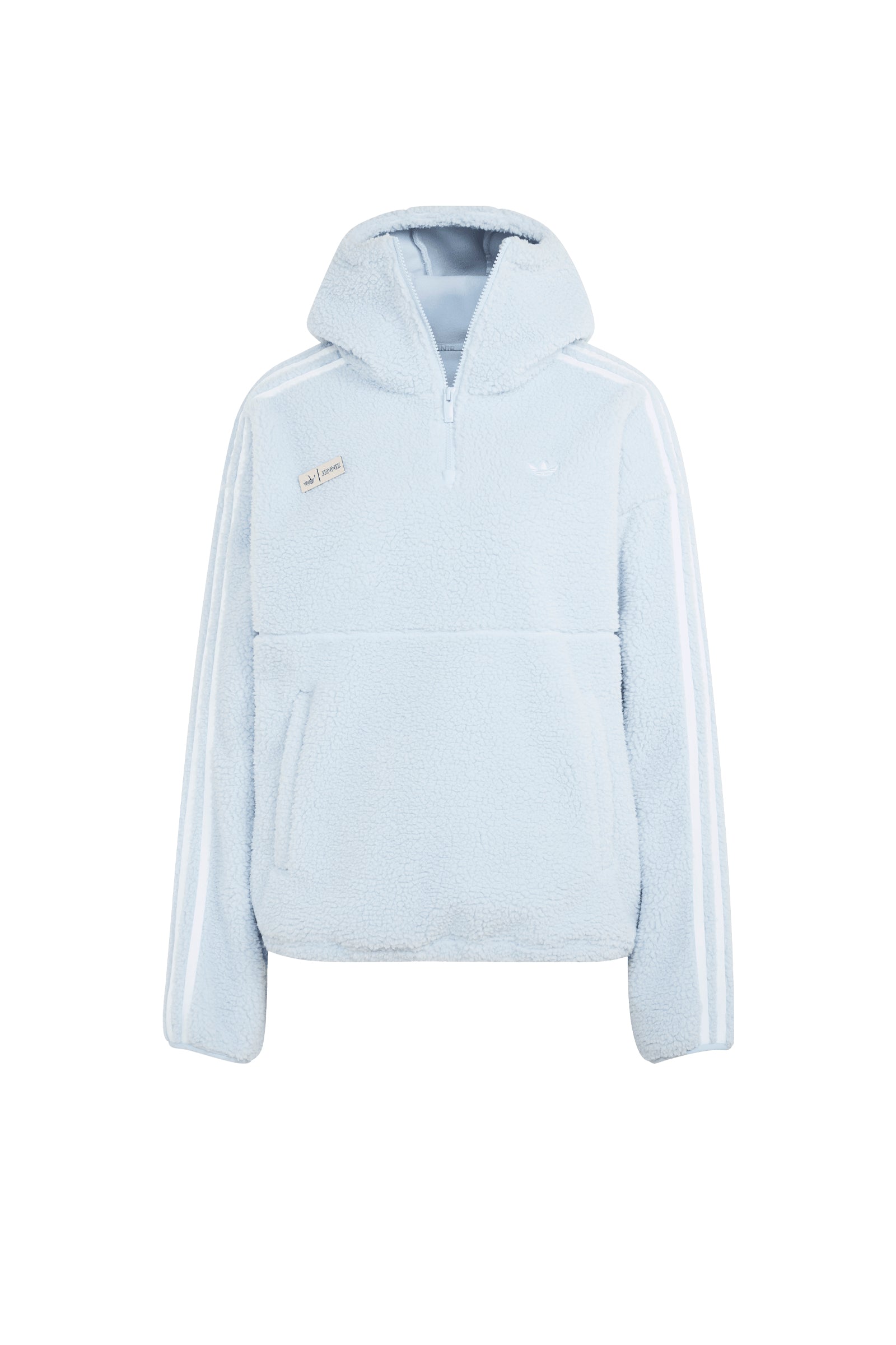 POLAR FLEECE 1/4 ZIP HOODIE JACKET / WONDER BLU