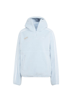 POLAR FLEECE 1/4 ZIP HOODIE JACKET / WONDER BLU