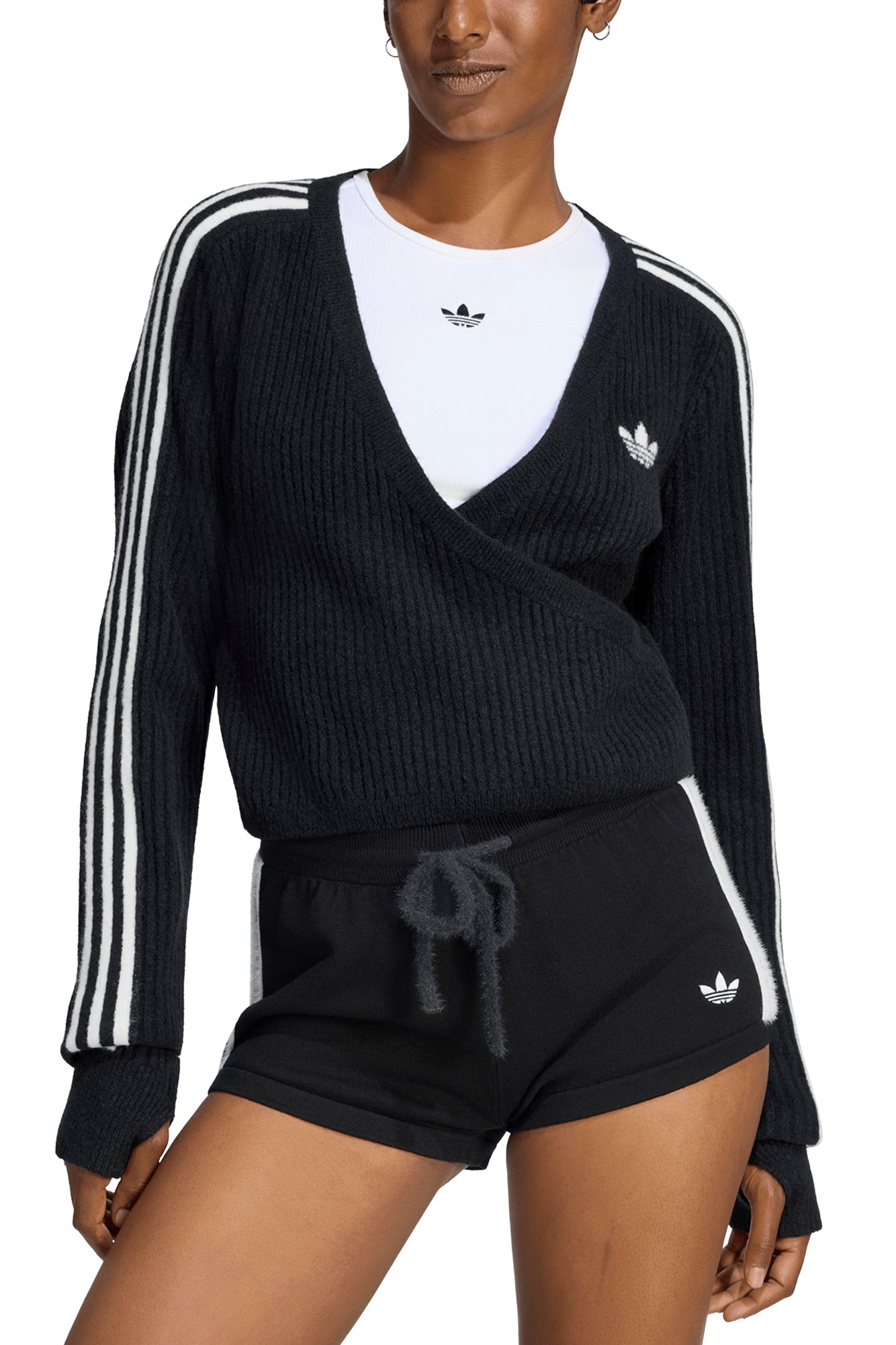 WRAP AROUND CARDIGAN / BLK