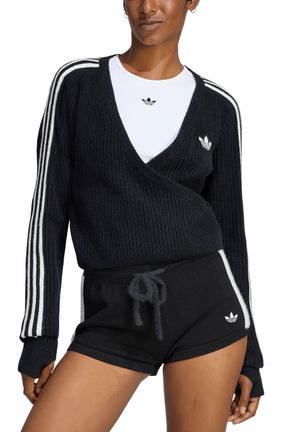 WRAP AROUND CARDIGAN / BLK