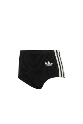 KNITTED BOOTY SHORTS / BLK