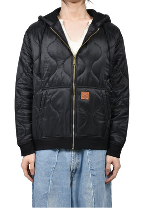 LINER ZIP HOODIE / BLACK 