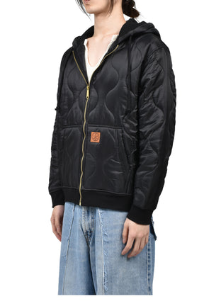 LINER ZIP HOODIE / BLACK 