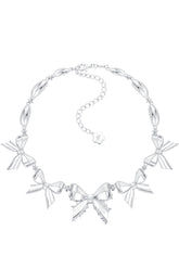 METAL MULTI BOWKNOT NECKLACE / SIL
