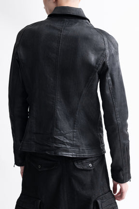 STRETCH DENIM BLOUSON / BLK WAX