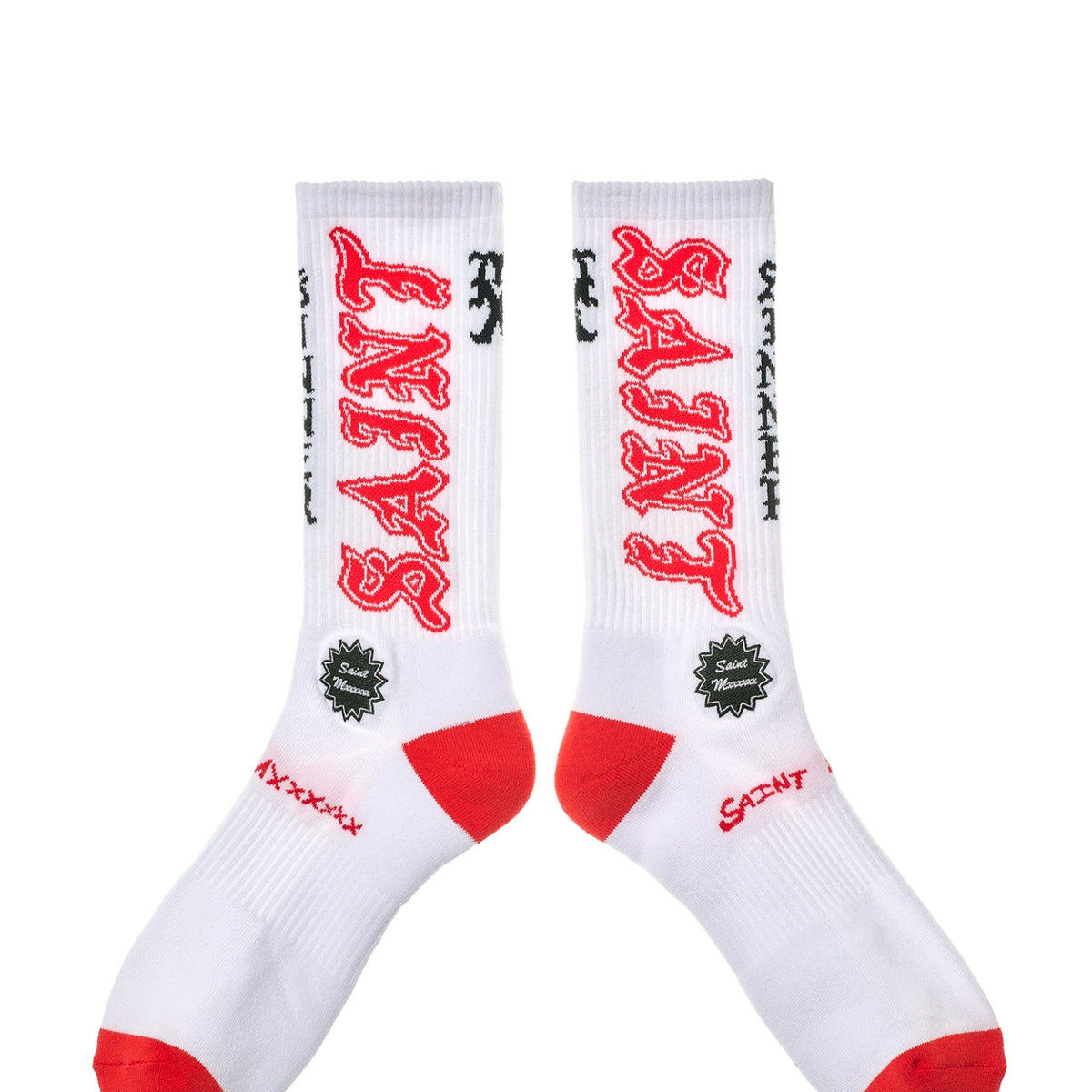SAINT Mxxxxxx セントマイケル　ソックス　2個セット SAINT Mxxxxxx セントマイケル SS26 SOCKS/SAINT / WHT/RED - NUBIAN