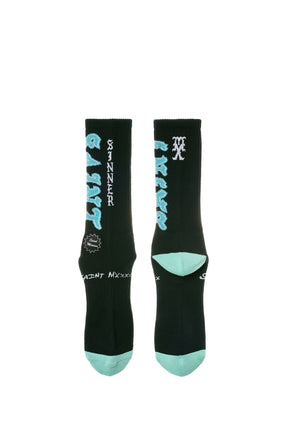 SOCKS/SAINT / BLK/BLU