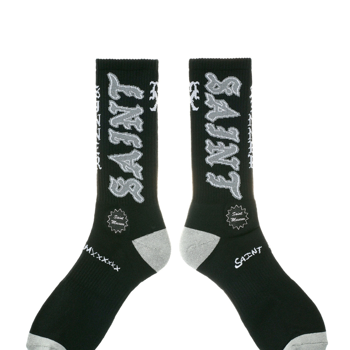 SAINT Mxxxxxx セントマイケル SS26 SOCKS/SAINT / BLK/GRY - NUBIAN