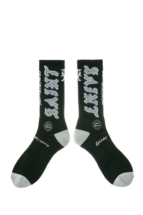 SAINT Mxxxxxx セントマイケル SS26 SOCKS/SAINT / BLK/GRY - NUBIAN