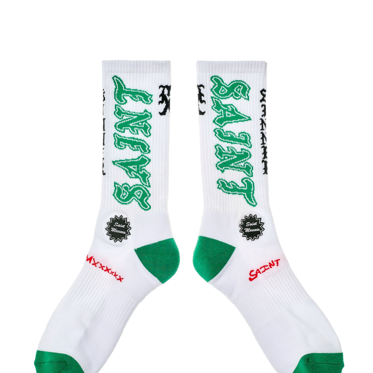 SAINT Mxxxxxx セントマイケル SS26 SOCKS/SAINT / WHT/GRN - NUBIAN