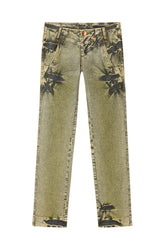 TIE-DYE JEANS / OLV GRN