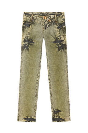 TIE-DYE JEANS / OLV GRN