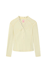 LOGO PATCHWORK T-SHIRT / LIGHT GRN