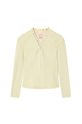 LOGO PATCHWORK T-SHIRT / LIGHT GRN