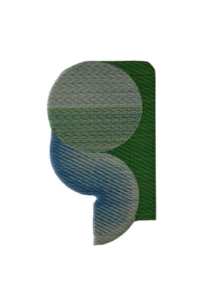 MINIATURE WAVY TATAMI - COBALT X THYME GREEN / MULTI
