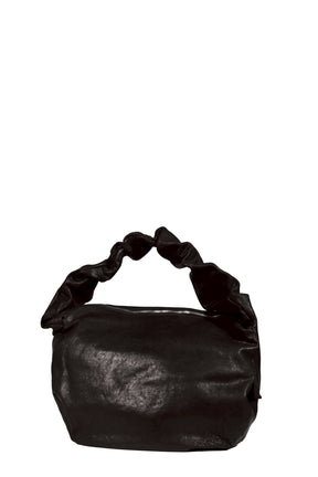 LEATHER WAVE BAG / BLK