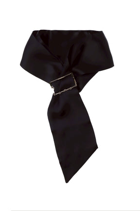 SILK JEWEL SCARF 01 / BLK